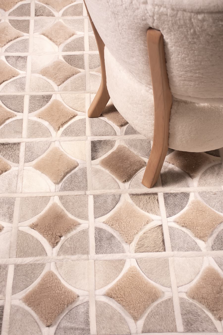 ALPHA – Custom Cowhide & Shearling Rug