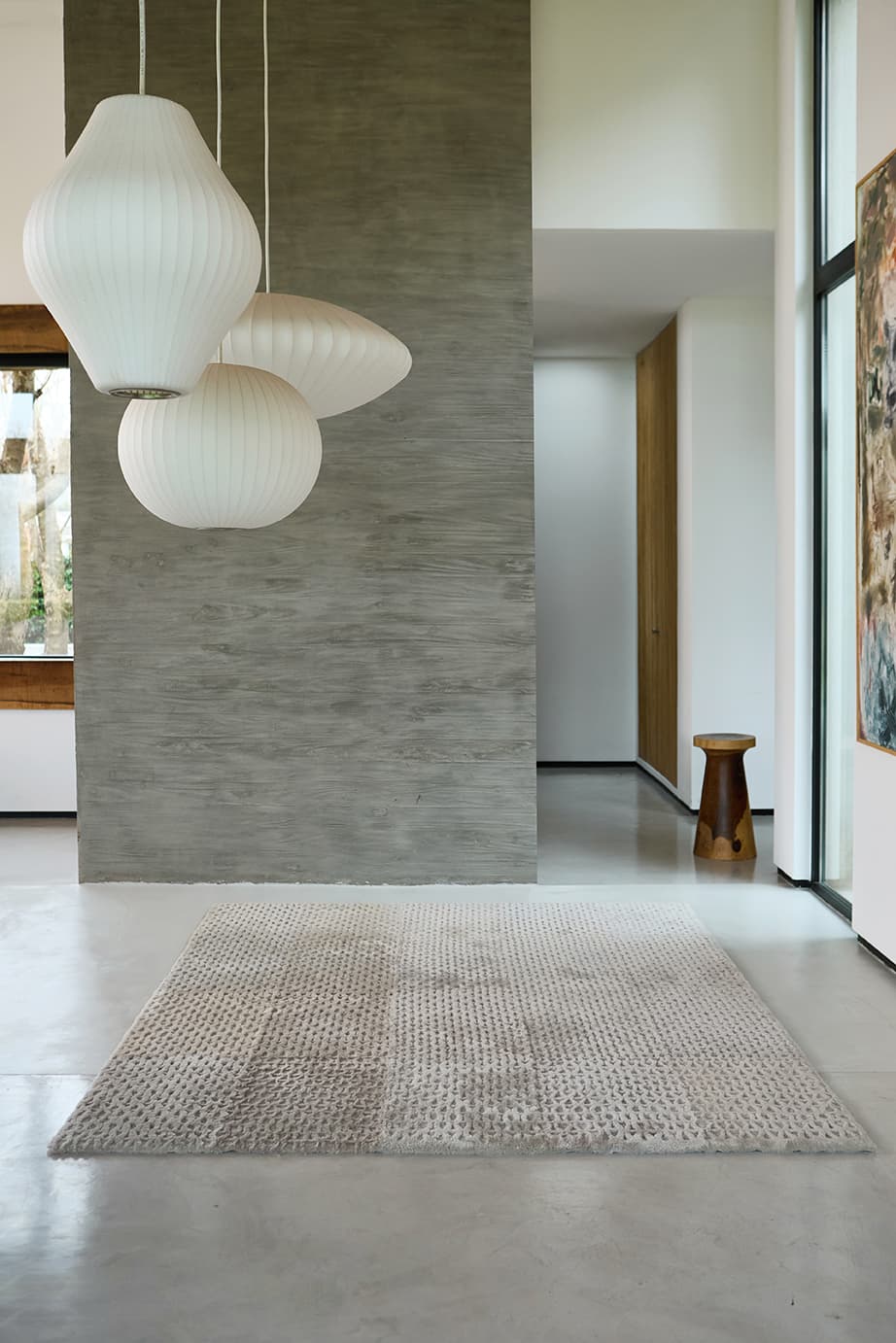 AMANDA - Sculpted Grey Rug