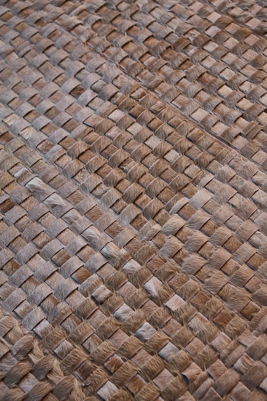 BASKET WEAVE - Leather Cowhide Rug