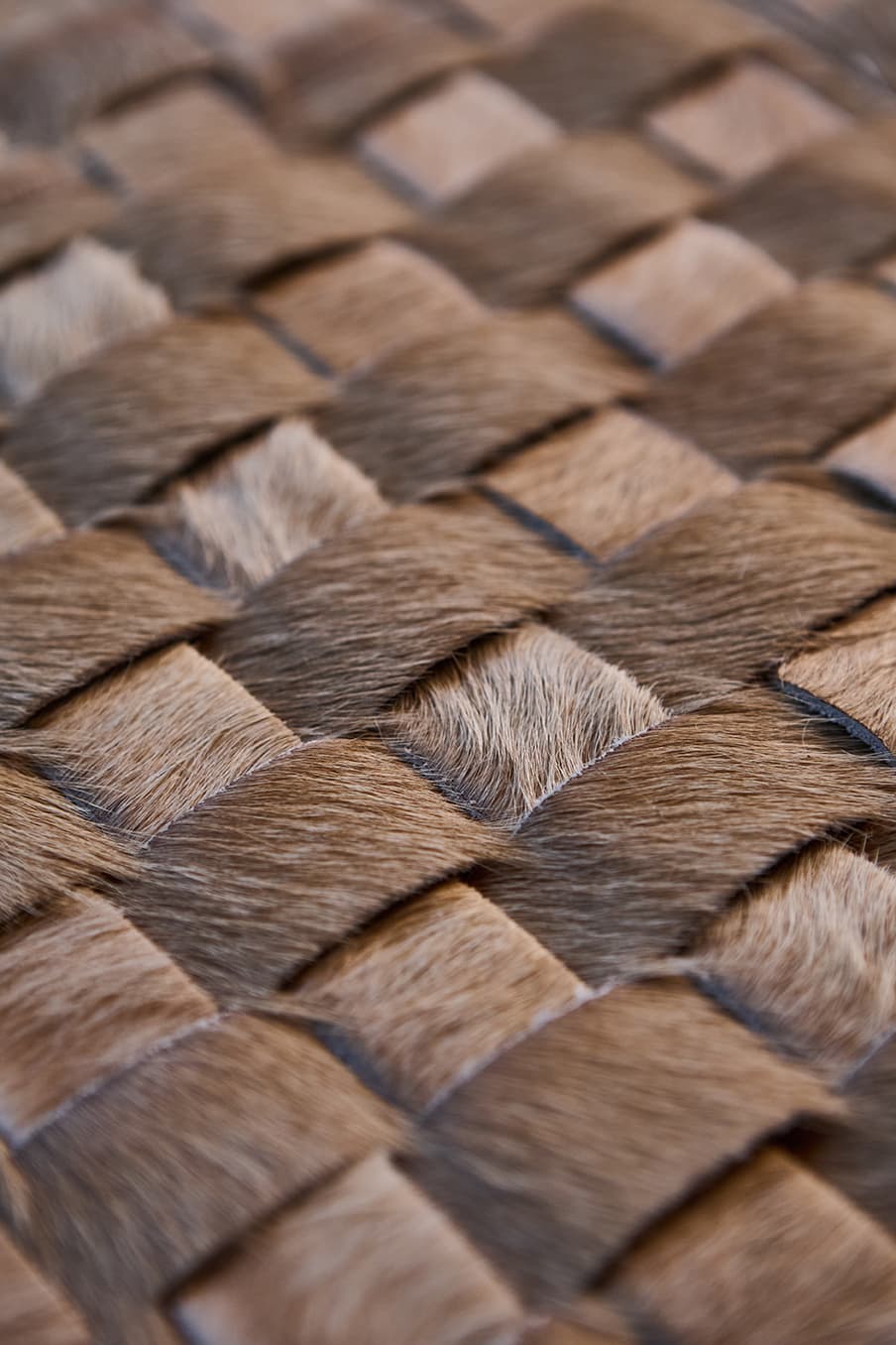 BASKET WEAVE - Leather Cowhide Rug