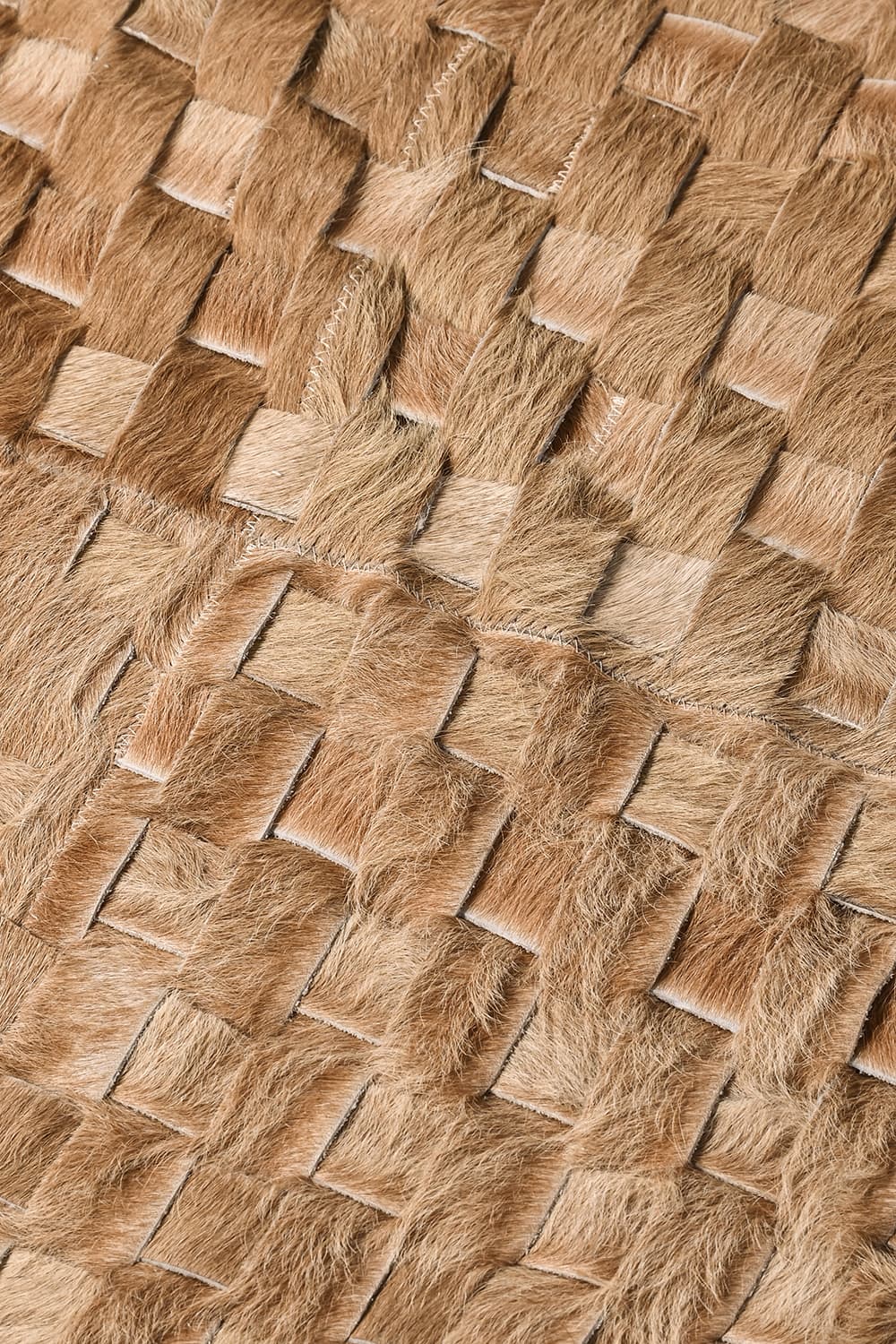 BASKET WEAVE - Leather Cowhide Rug