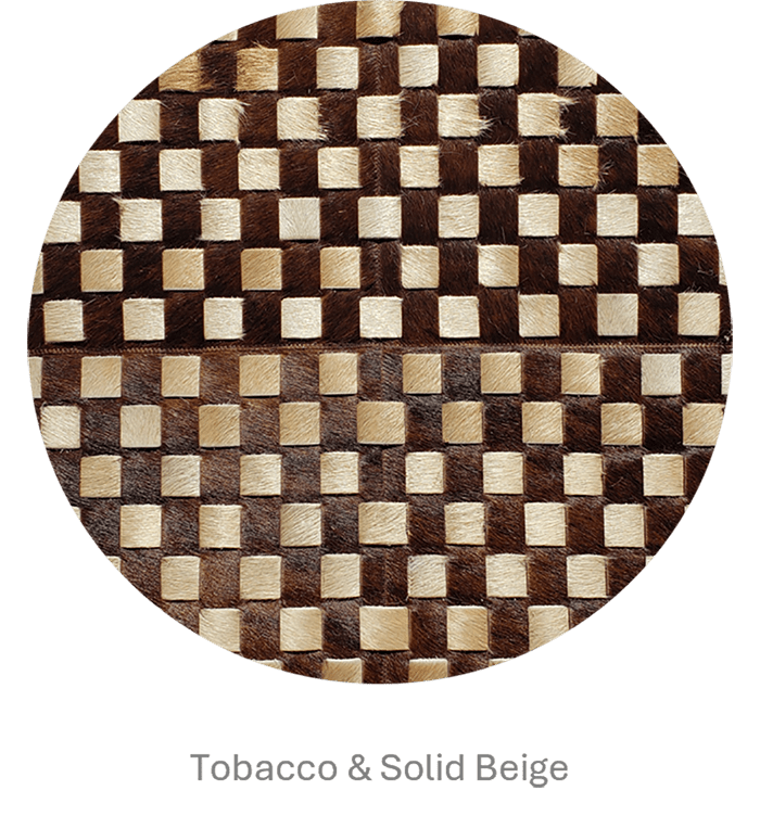 BASKET WEAVE - Leather Cowhide Rug