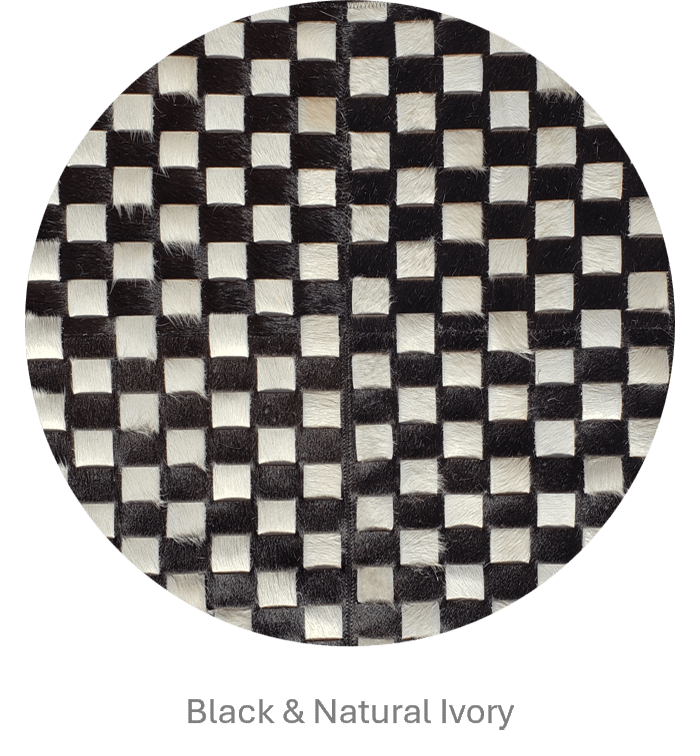 BASKET WEAVE - Leather Cowhide Rug