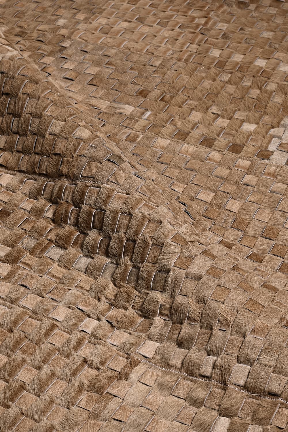 BASKET WEAVE - Leather Cowhide Rug