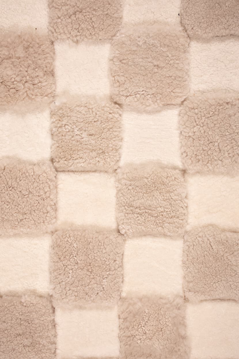 CHECKERED – High and Low Shearling Rug