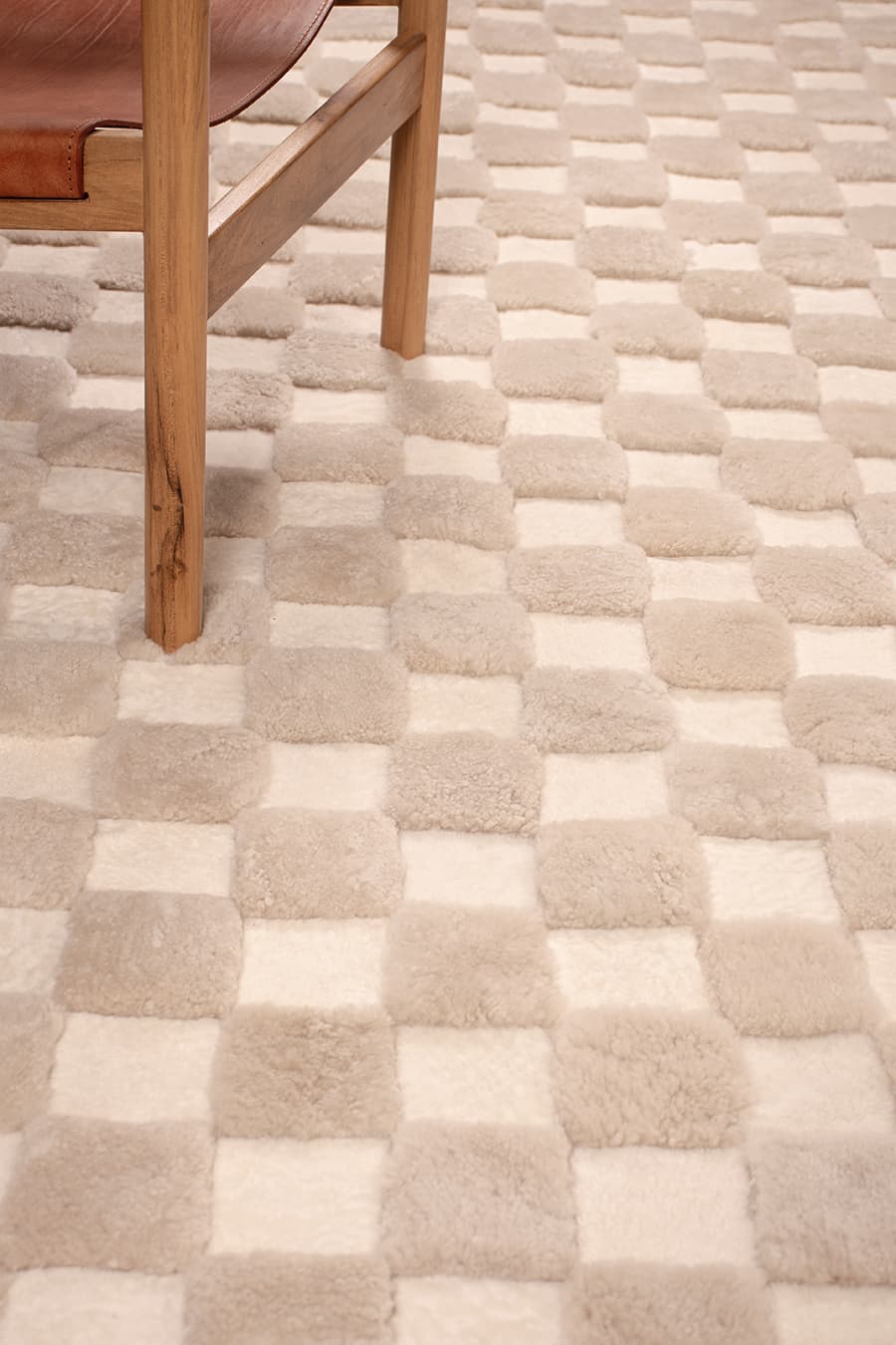 CHECKERED – High and Low Shearling Rug
