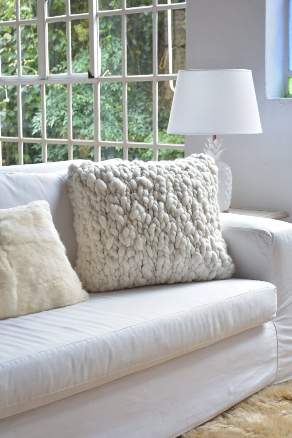Clouds Chunky Knit Throw Pillow