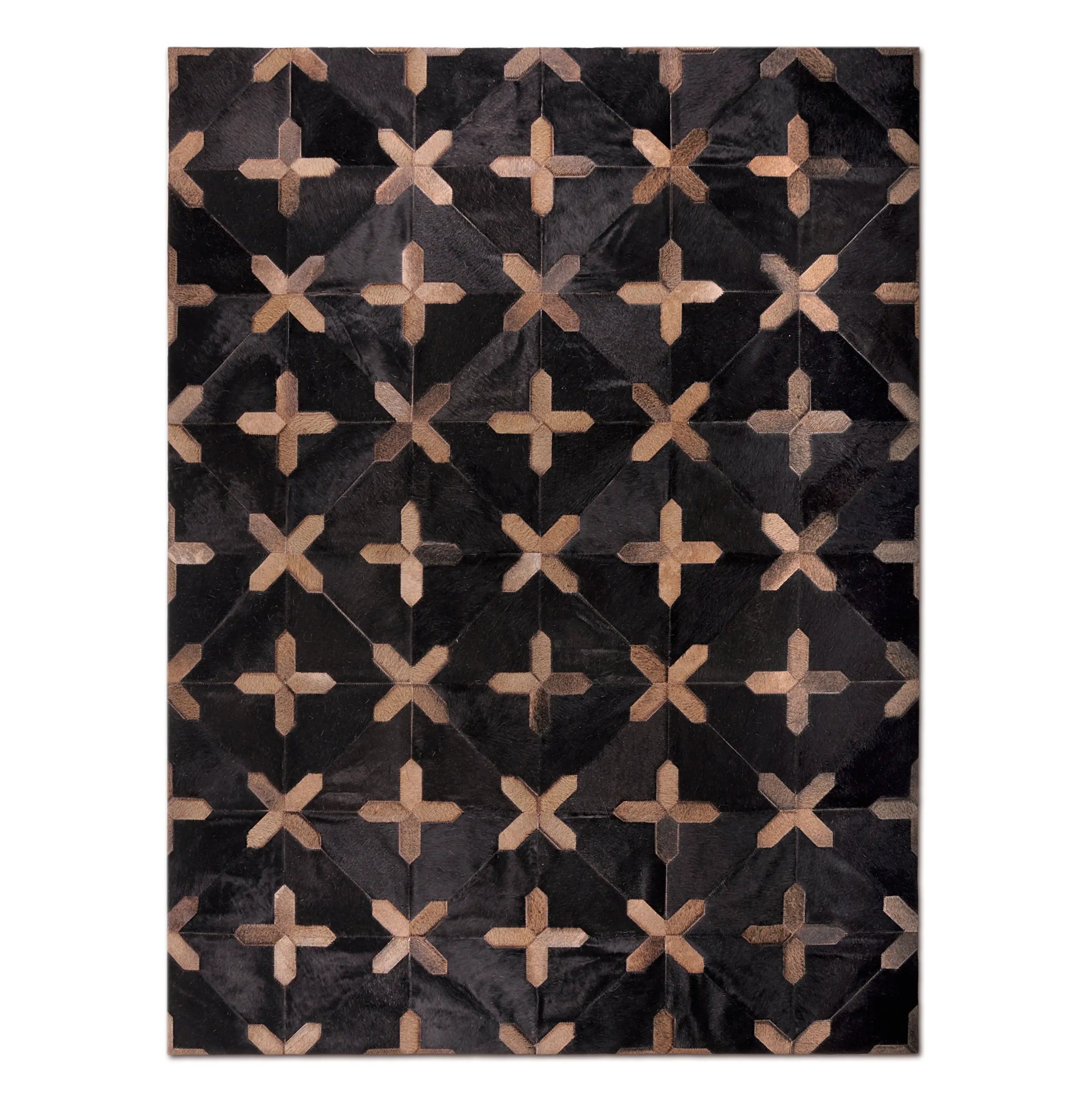 CROSSES – Geometric Luxury Leather Rug for Designers