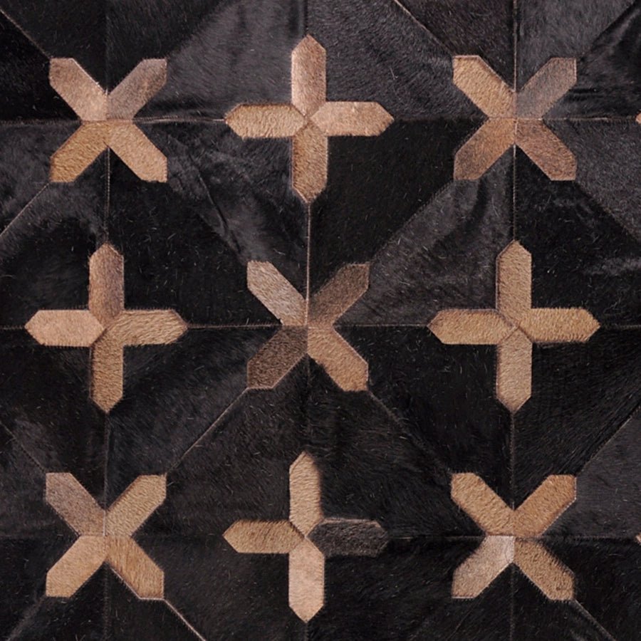 CROSSES – Geometric Luxury Leather Rug for Designers