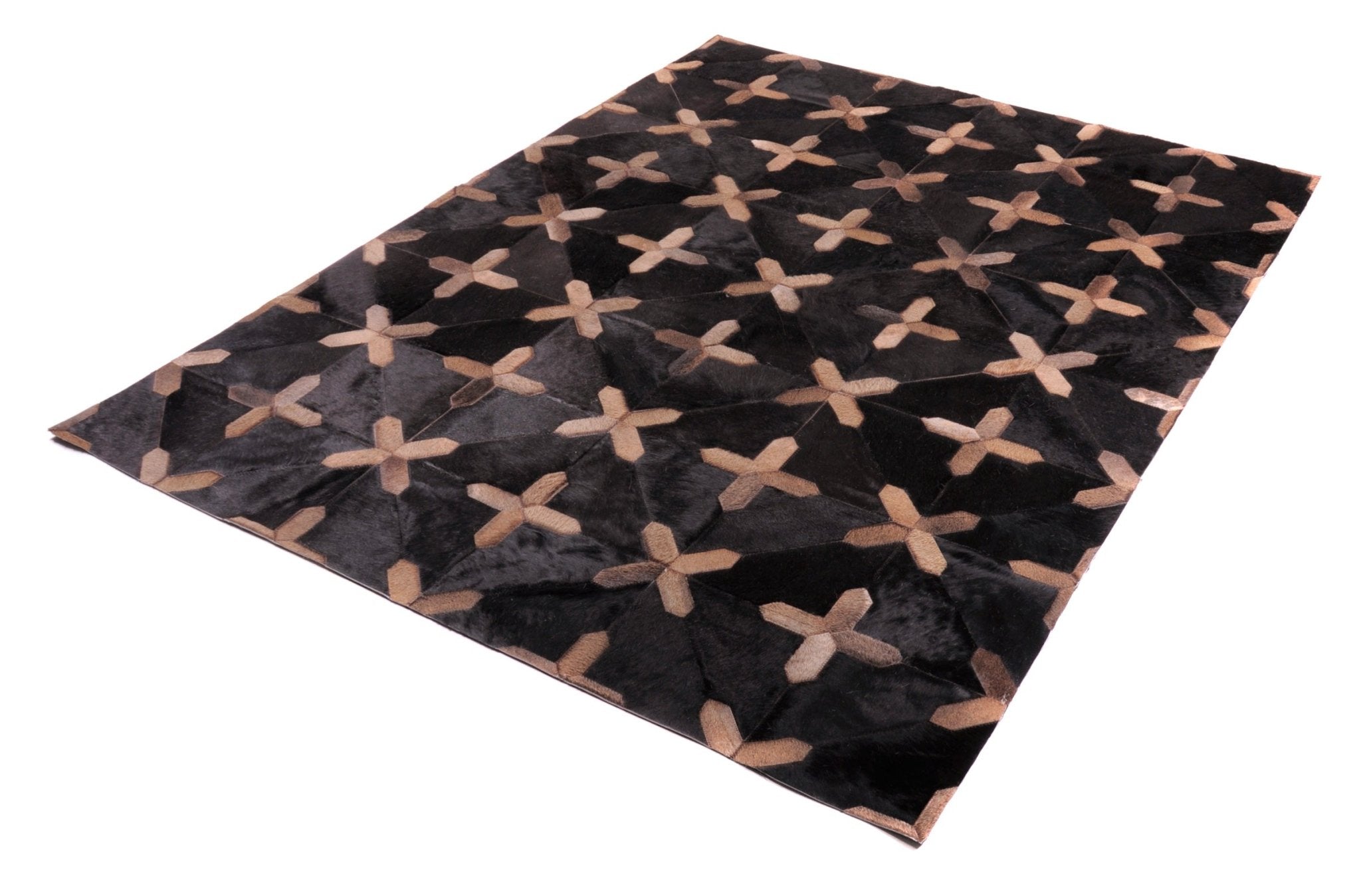 CROSSES – Geometric Luxury Leather Rug for Designers