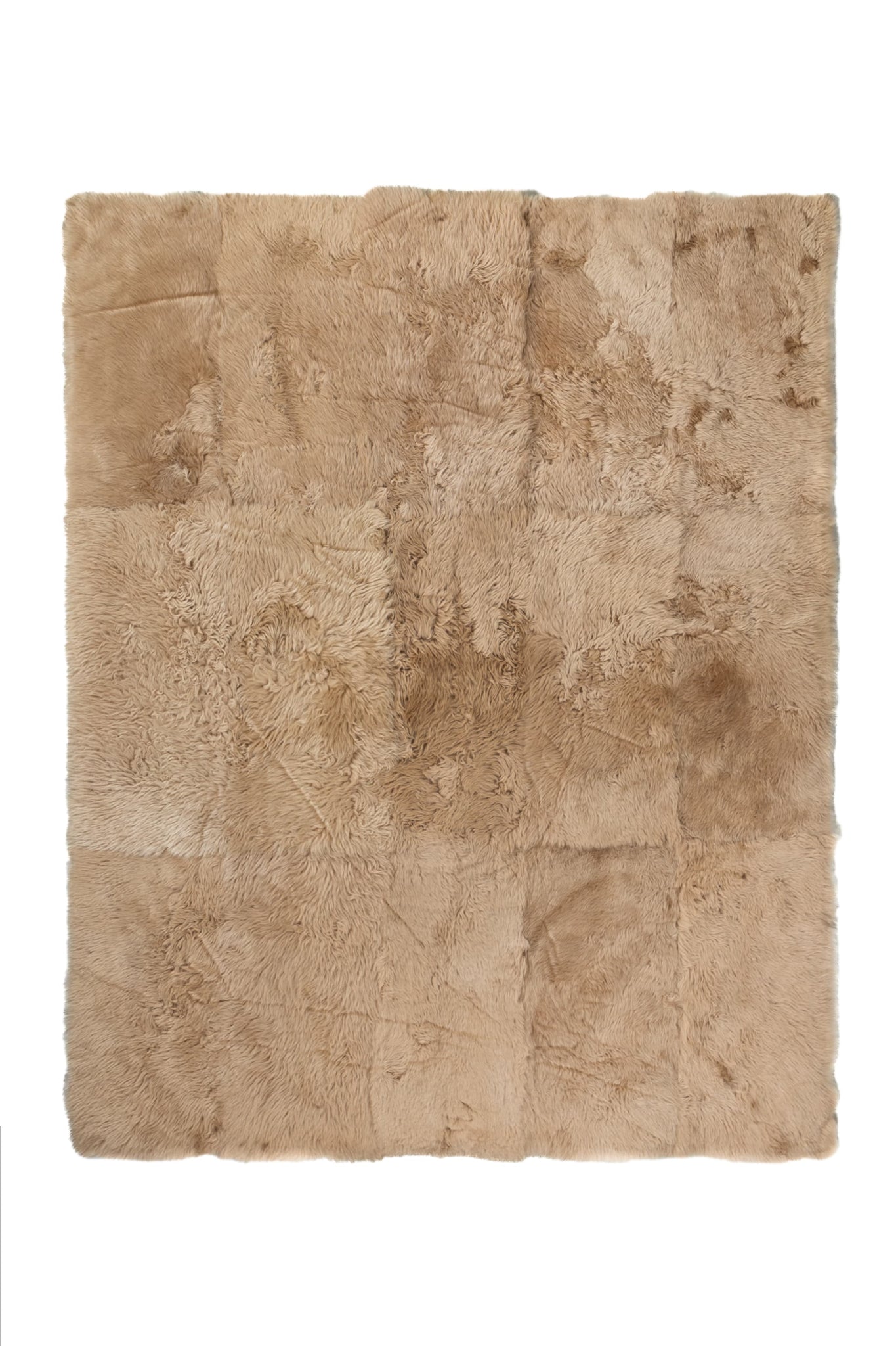 LONG HAIR - Beige Camel Sheepskin Rug