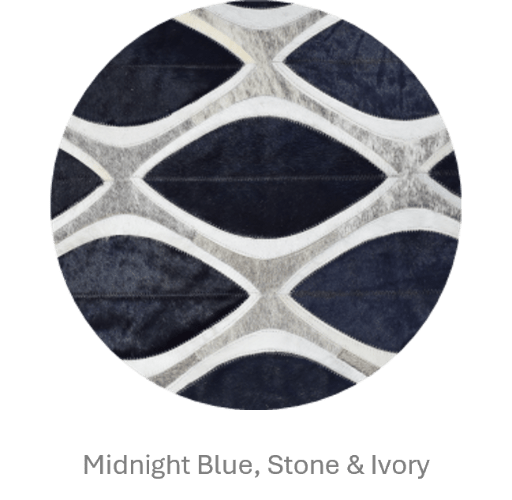 EYE CAT – Contemporary Custom Rug in Cowhide