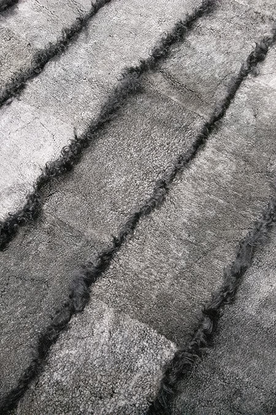FUNKY STRIPES – Shearling Fur Rug for Cozy Bedrooms