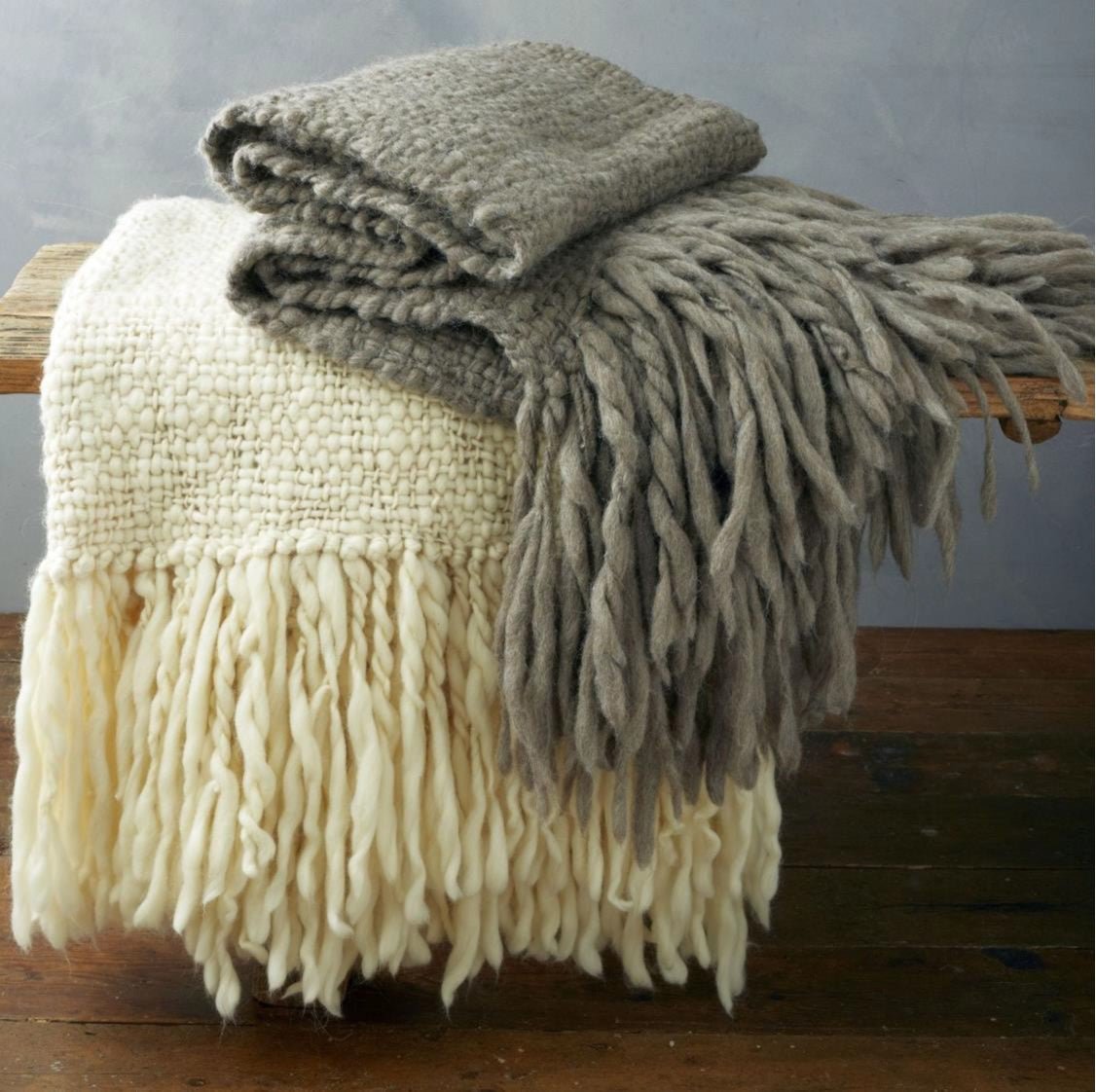 Flame Chunky Wool Blanket