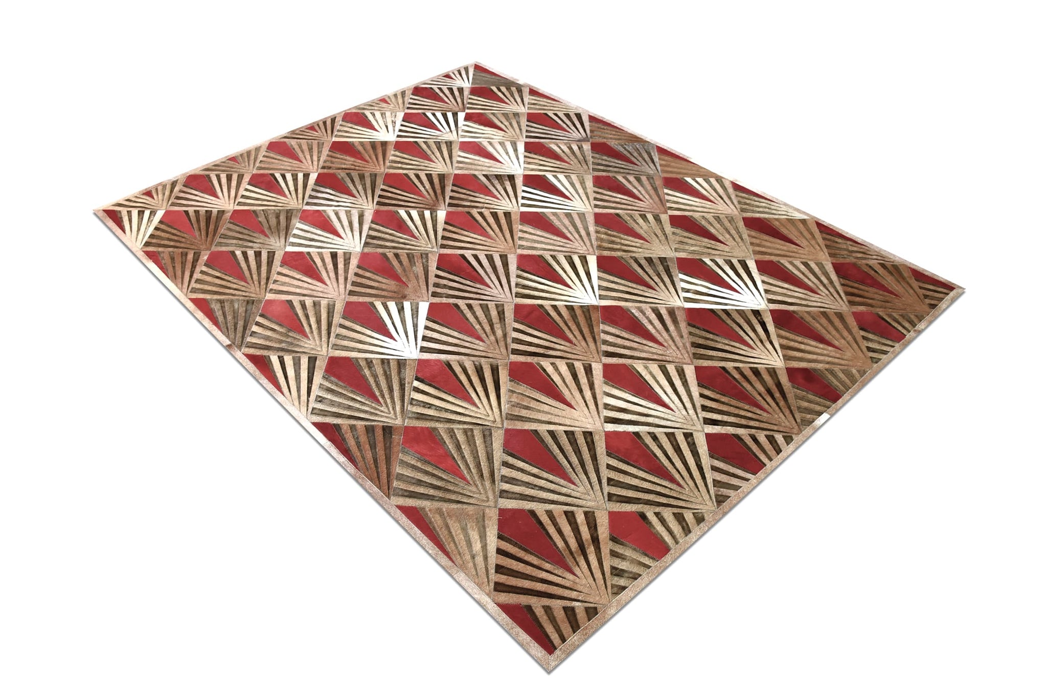 FLAME – Bold Lasered Luxury Rug in Premium Leather