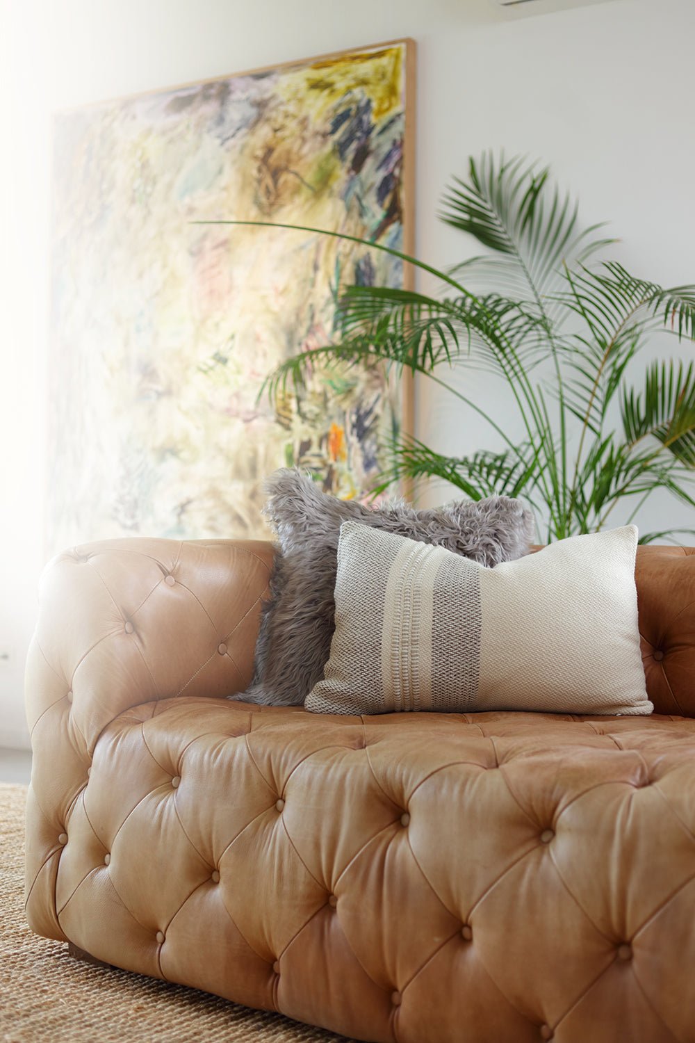 Desert Grey Throw Pillow