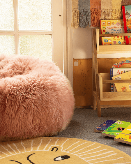 Fur Bean Bag Pouf