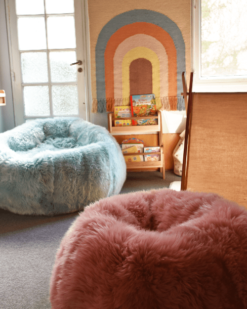 Fur Bean Bag Pouf
