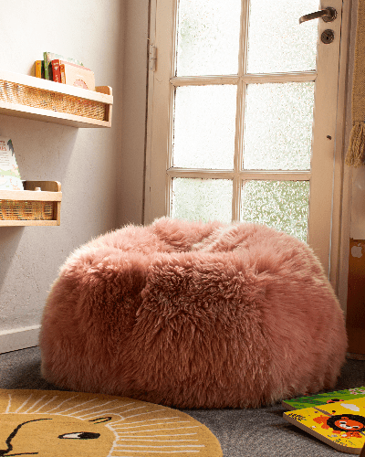 Fur Bean Bag Pouf