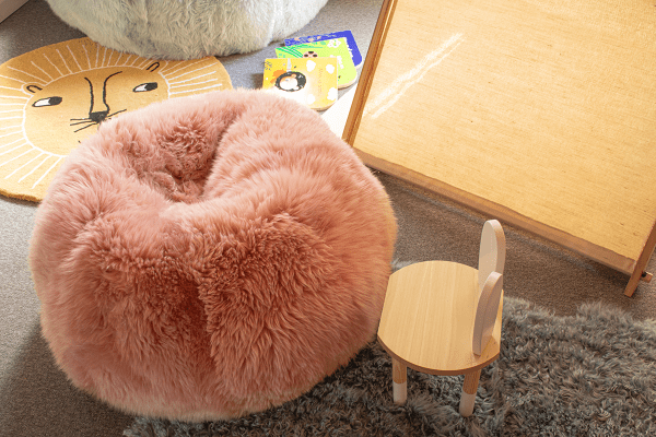 Fur Bean Bag Pouf