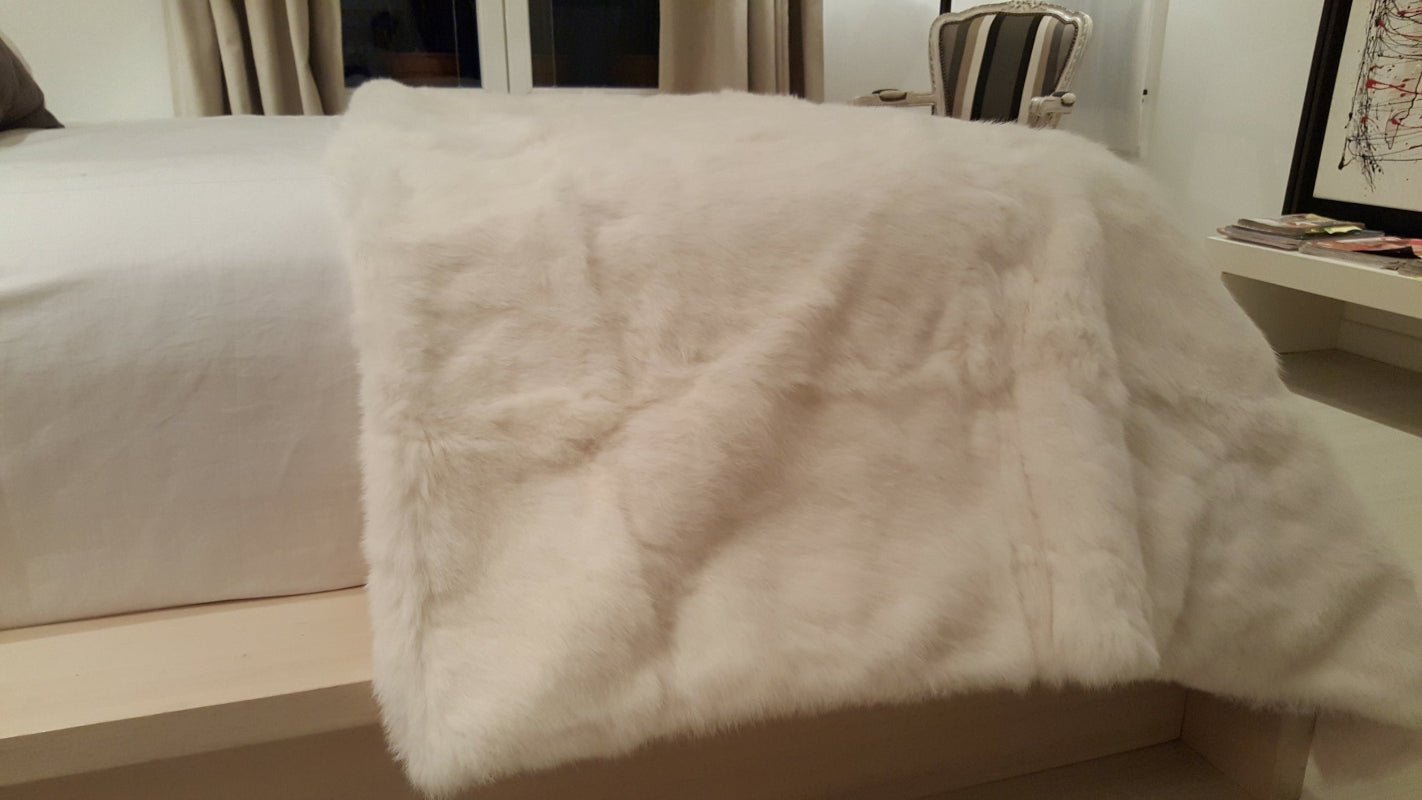 Luxury Rabbit Skin Throw