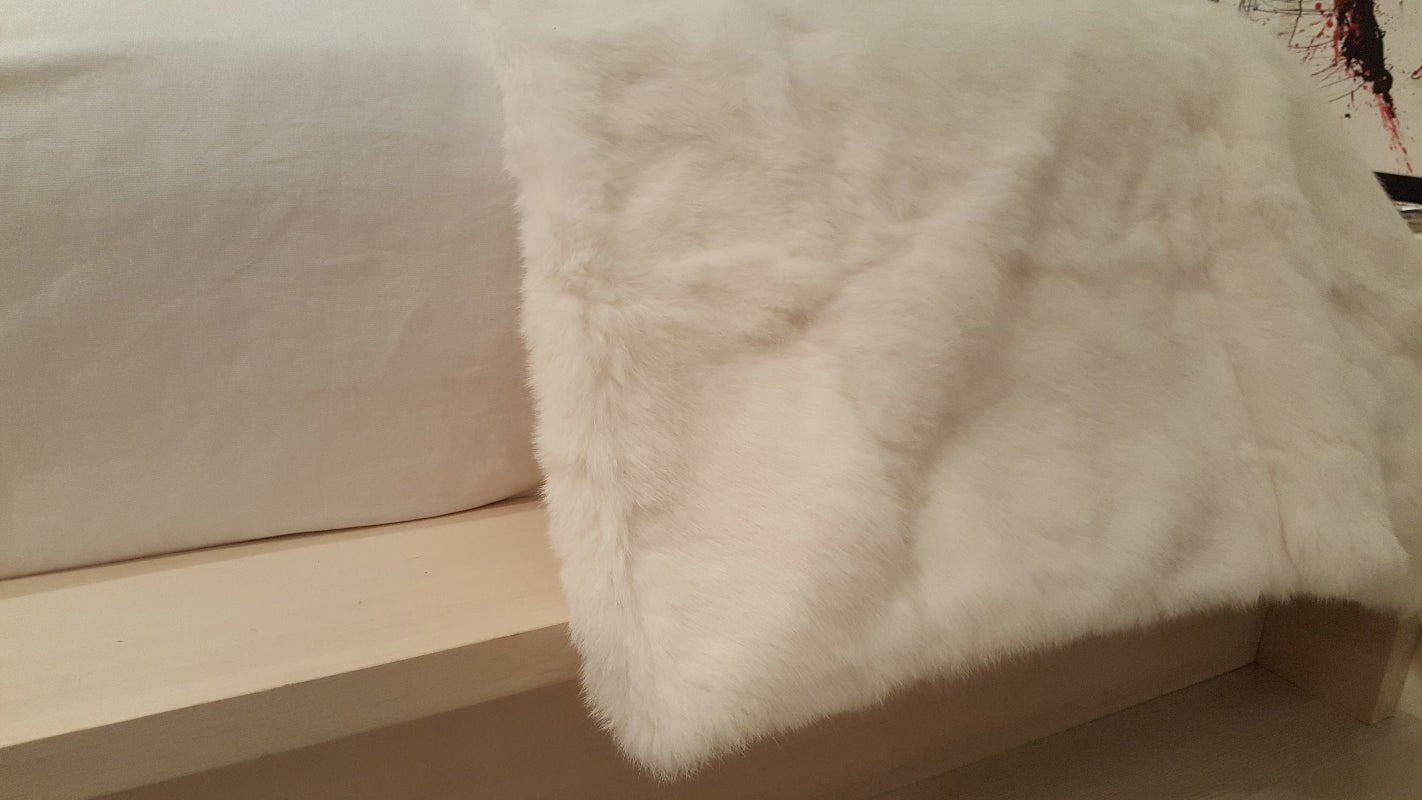 Luxury Rabbit Skin Throw
