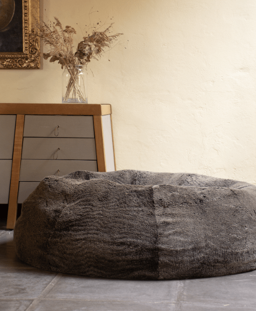 Shearling Handmade Pouf