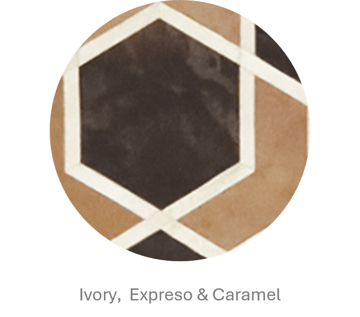 HEXAGON – Modern Patterned Rug in Organic Hide