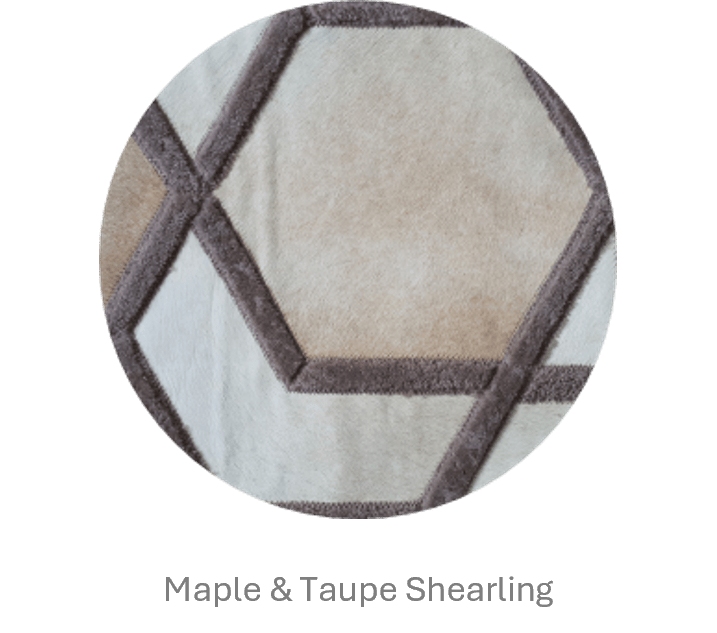 HEXAGON – Modern Patterned Rug in Organic Hide