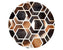 HEXAGON – Modern Patterned Rug in Organic Hide