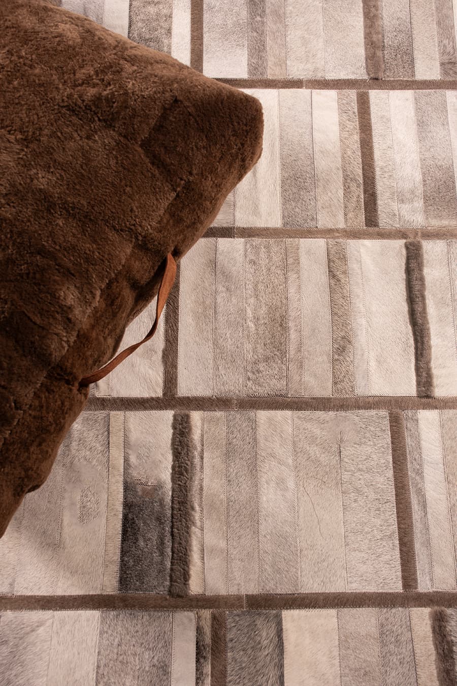 INTERSECTION – Custom Cowhide & Shearling Rug