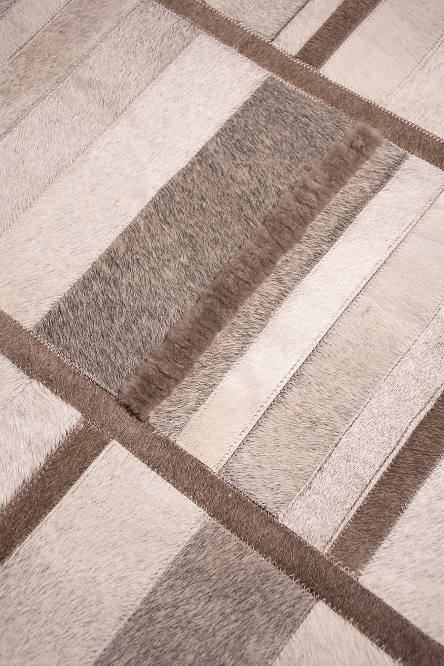 INTERSECTION – Custom Cowhide & Shearling Rug