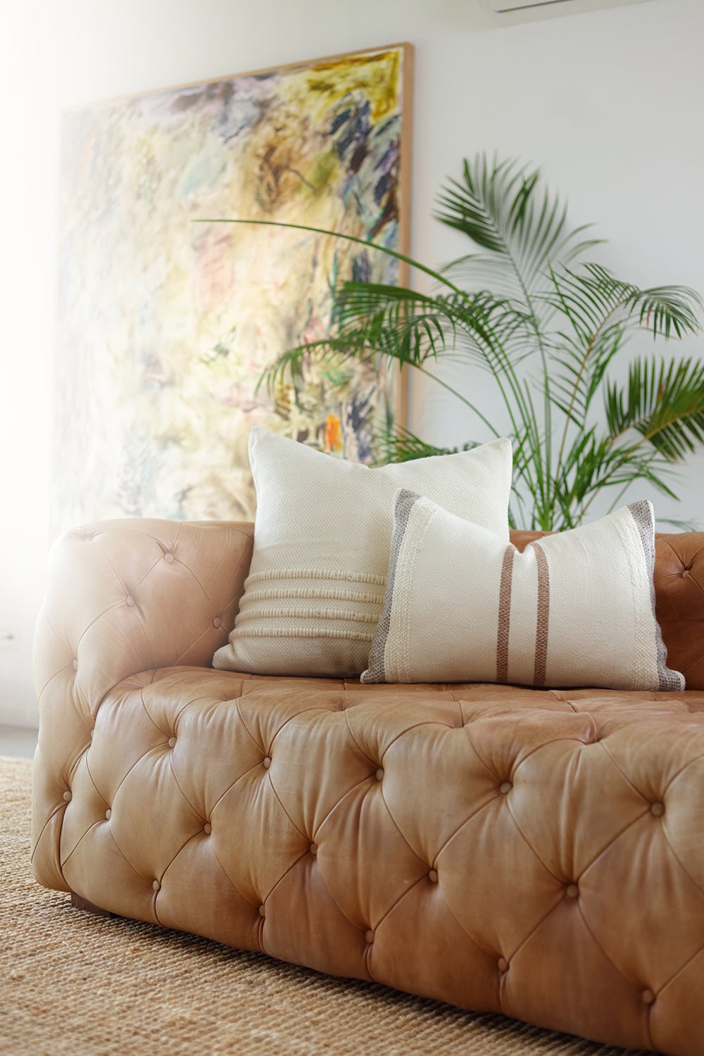 Ivory Handwoven Pillow