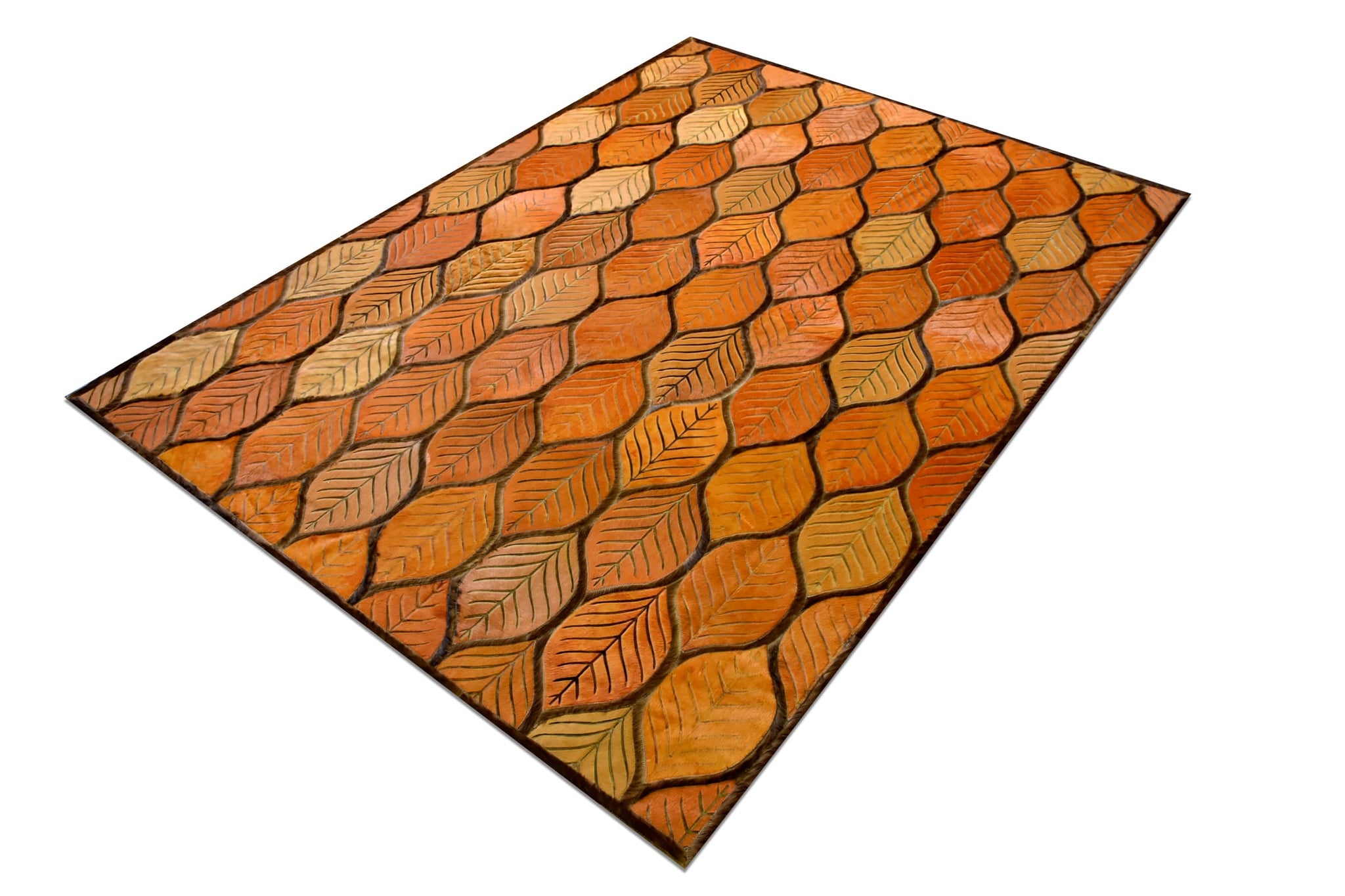 LEAVES - Custom Oversized Cowhide Rug
