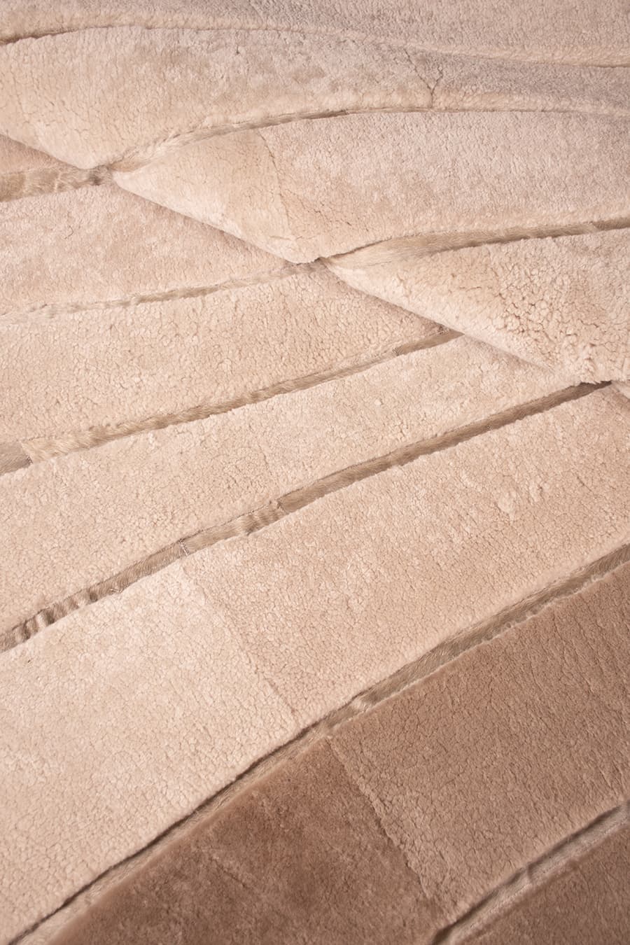 OMBRÉ – Custom Made Shearling and Cowhide Rug