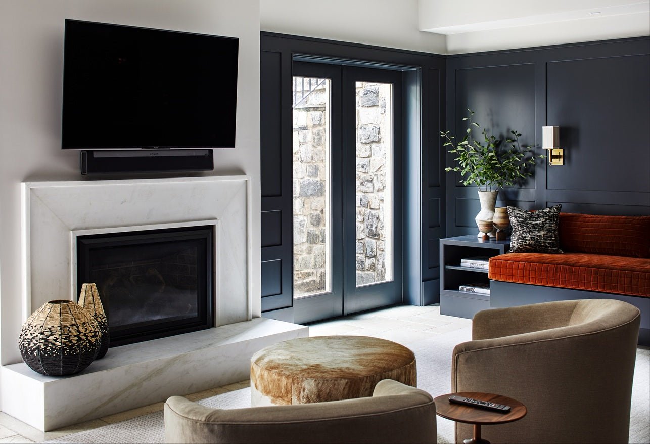 Round Cowhide Ottoman