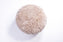 Sand Curly Goatskin Round Ottoman