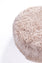 Sand Curly Goatskin Round Ottoman