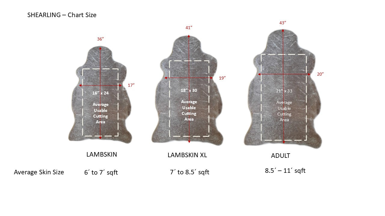 SHEARLING SKINS for Upholstery – Premium Natural