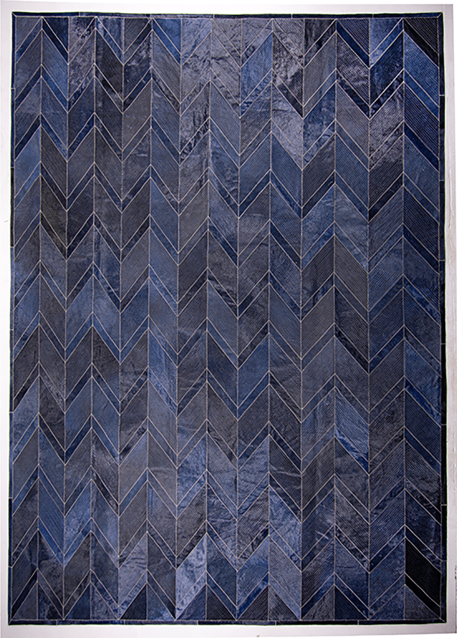 SPECIAL HERRINGBONE – Handcrafted Designer Cowhide Rug
