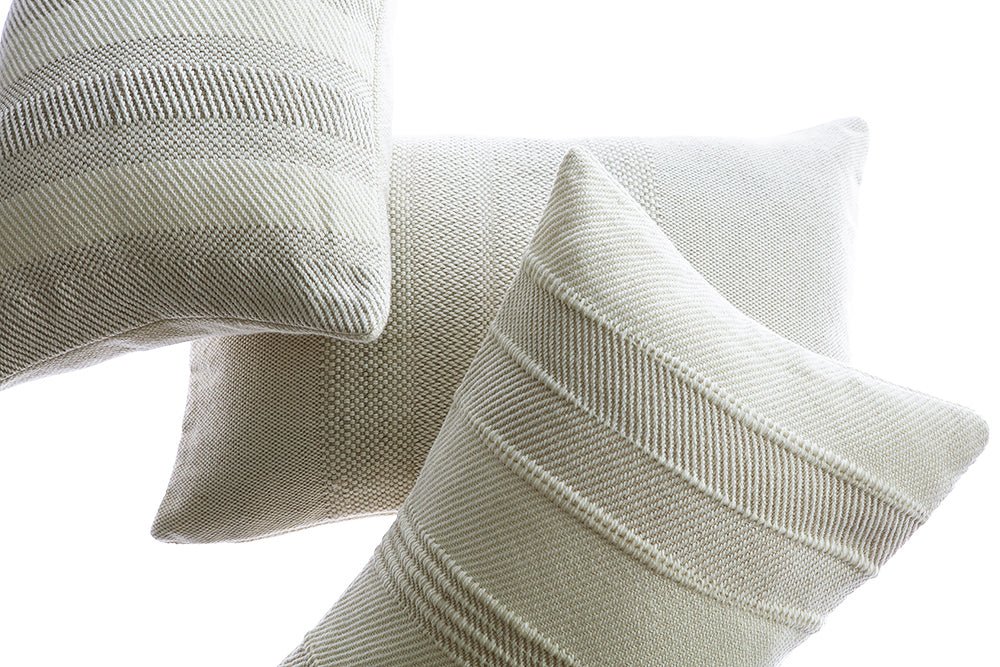 Tom Grey Woven Lumbar Pillow