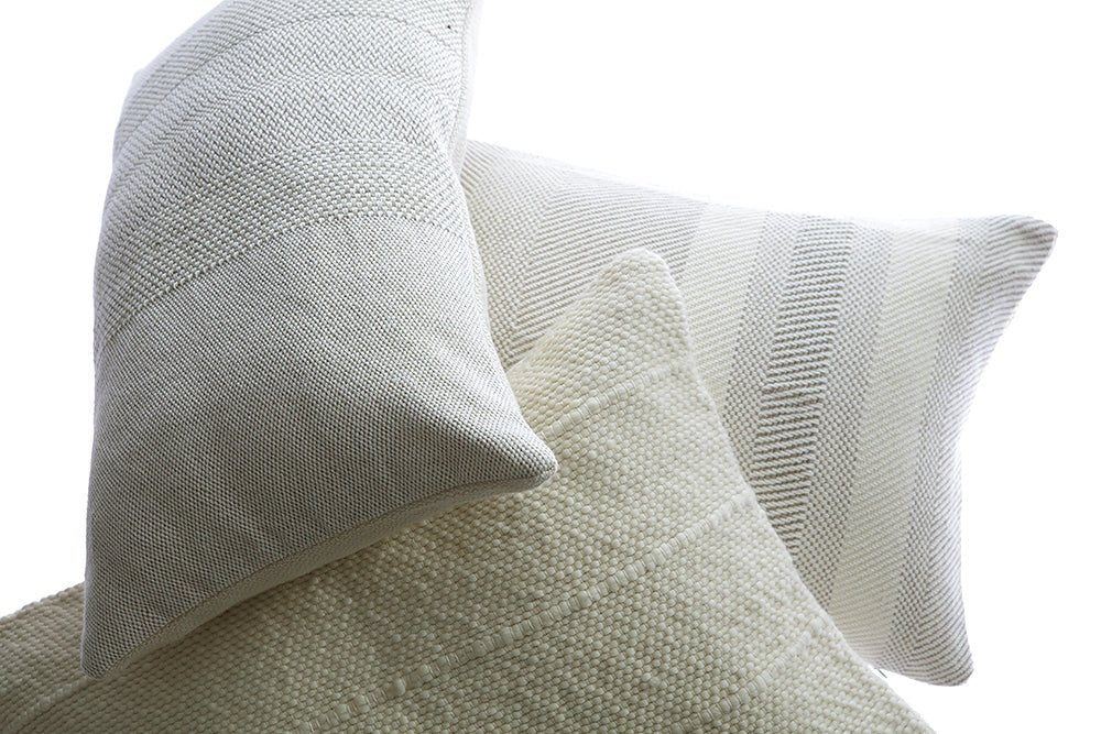 Tom Grey Woven Lumbar Pillow