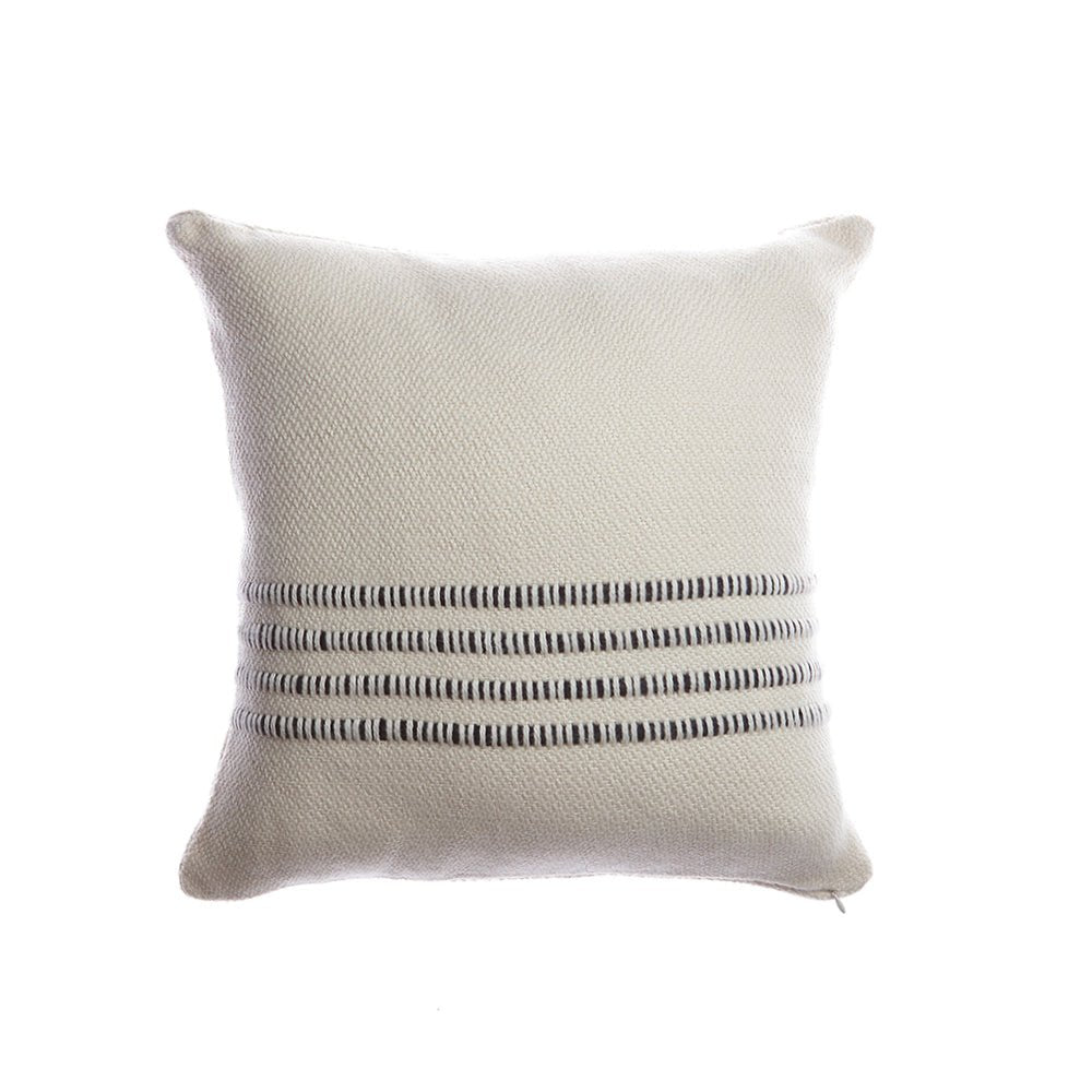 Merino Wool Striped Throw Pillow