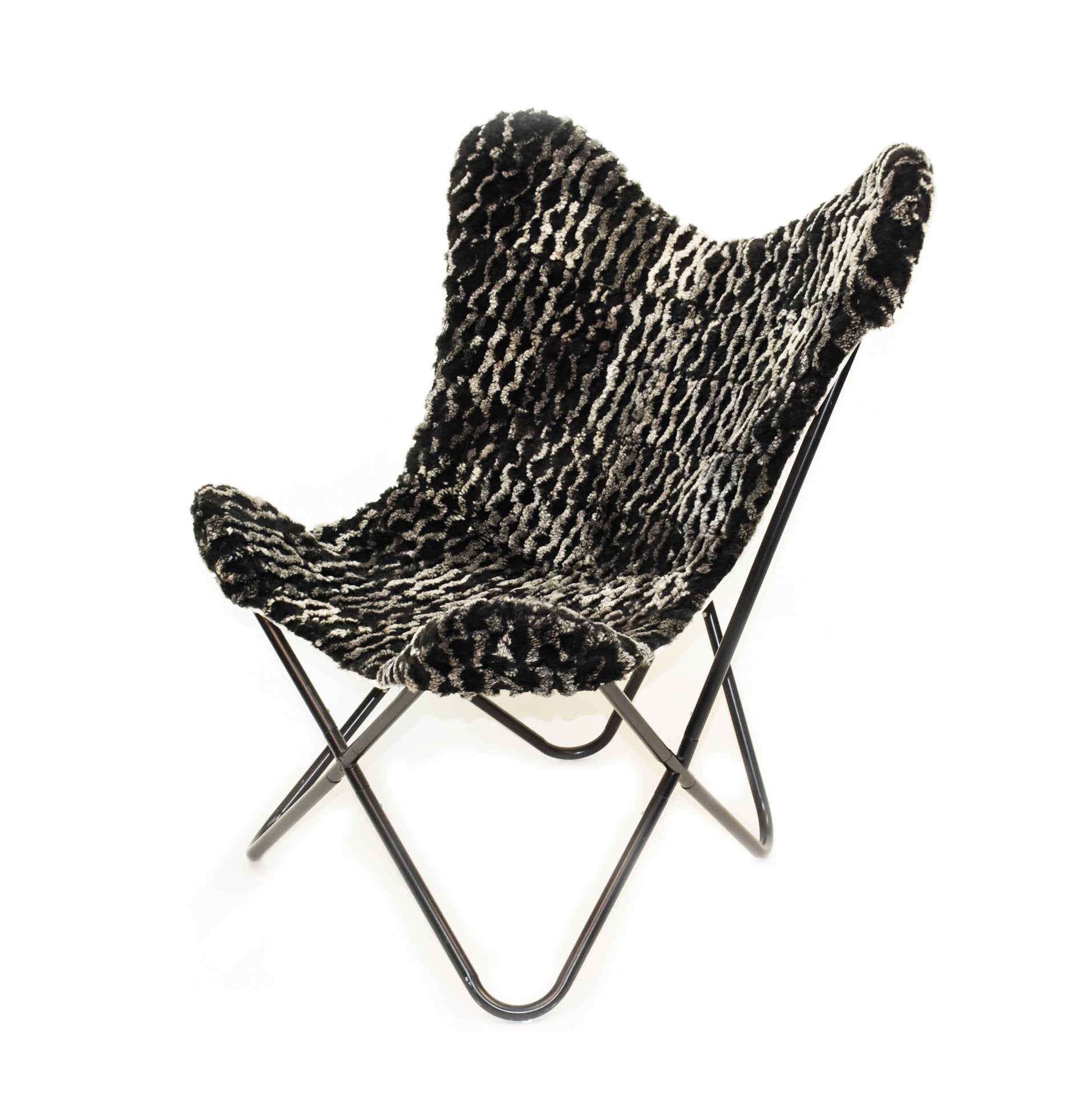 Amanda Charcoal Melange Butterfly Chair
