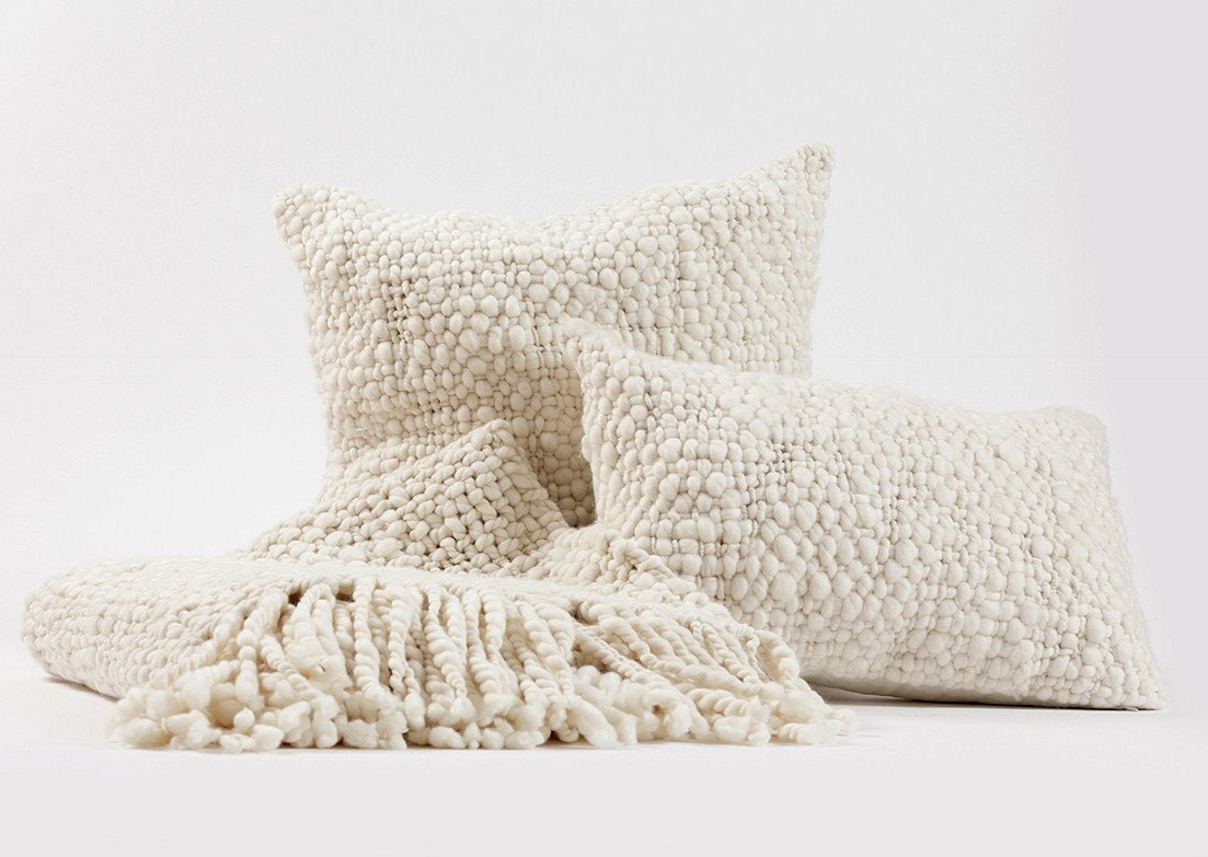 Alma Cable Knit Throw Pillow