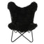 Long Hair Goatskin Butterfly Chair