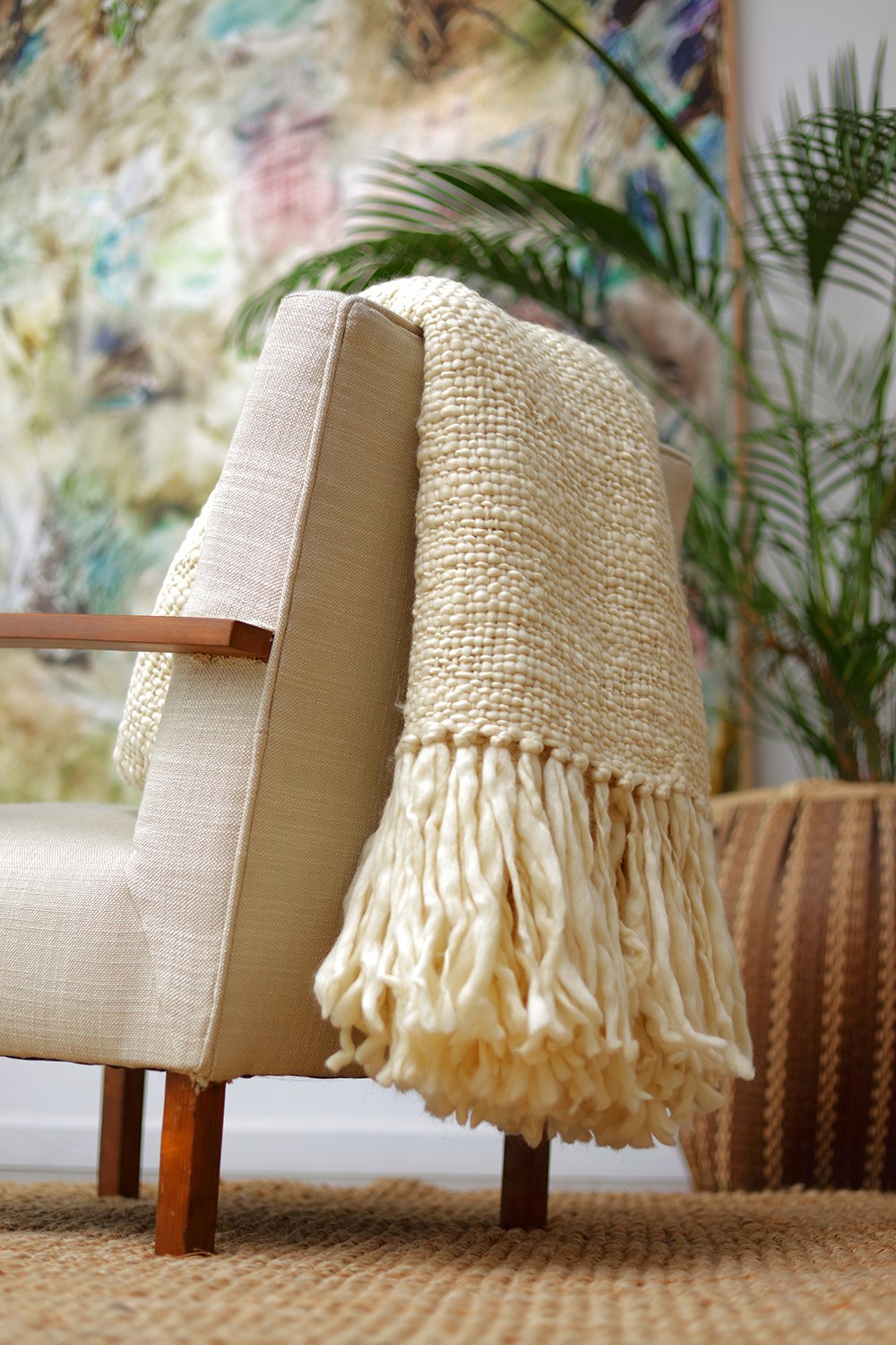 Flame Chunky Wool Blanket