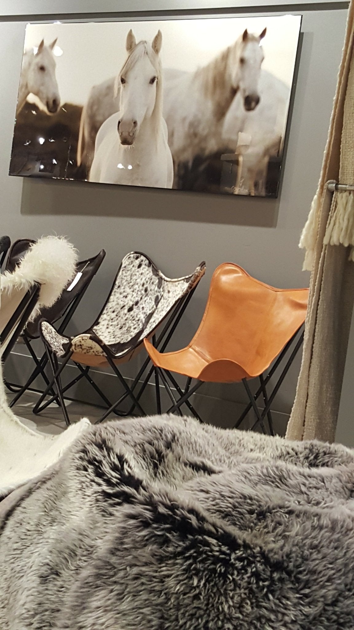 Sheepskin Long Hair Pouf