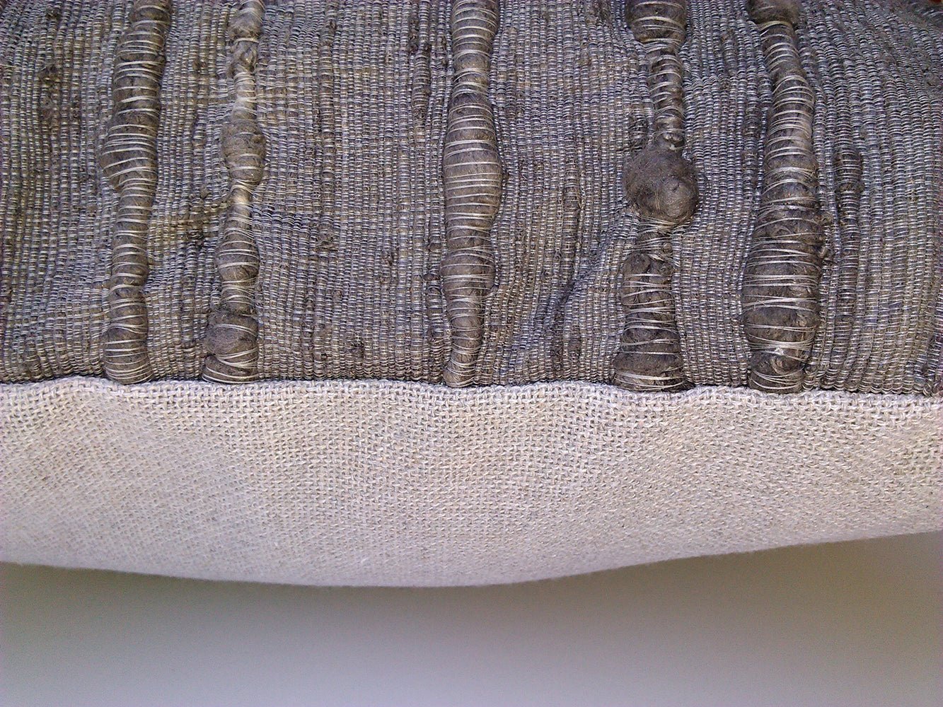 Luxe Grey Silk Lumbar Pillow