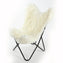 Natural Ivory Sheepskin Butterfly Chair